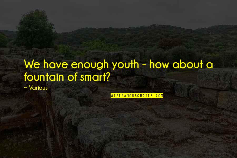 Fountain Of Youth Quotes By Various: We have enough youth - how about a