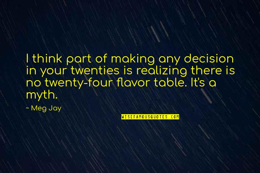 Four Twenty Quotes By Meg Jay: I think part of making any decision in