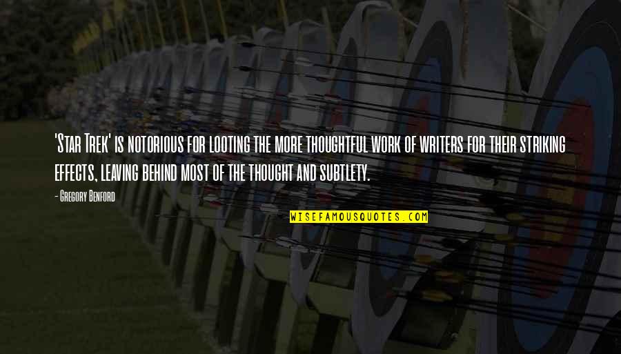 Four Weddings And A Funeral Priest Quotes By Gregory Benford: 'Star Trek' is notorious for looting the more Four Weddings And A Funeral Priest Quotes By Gregory Benford: 'Star Trek' is notorious for looting the more