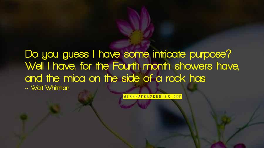 Fourth Quotes By Walt Whitman: Do you guess I have some intricate purpose?