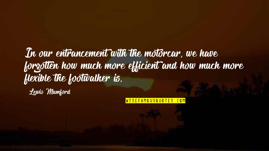 Fourth Year Anniversary Quotes By Lewis Mumford: In our entrancement with the motorcar, we have