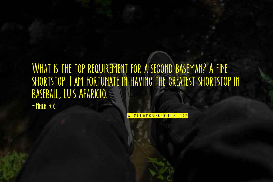 Fox Quotes By Nellie Fox: What is the top requirement for a second Fox Quotes By Nellie Fox: What is the top requirement for a second