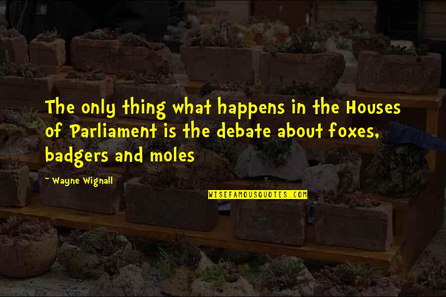 Foxes Quotes By Wayne Wignall: The only thing what happens in the Houses