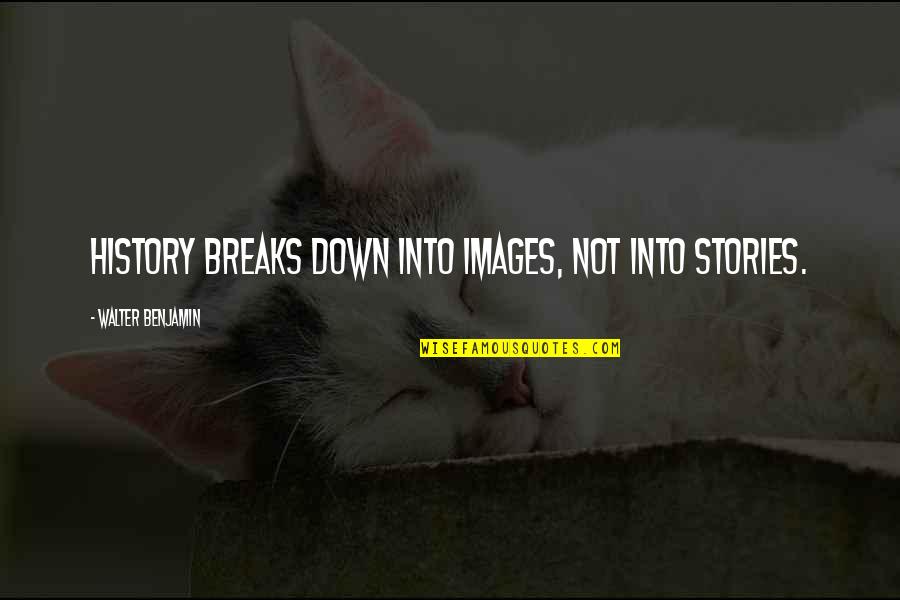 Foxtrot Steps Quotes By Walter Benjamin: History breaks down into images, not into stories.