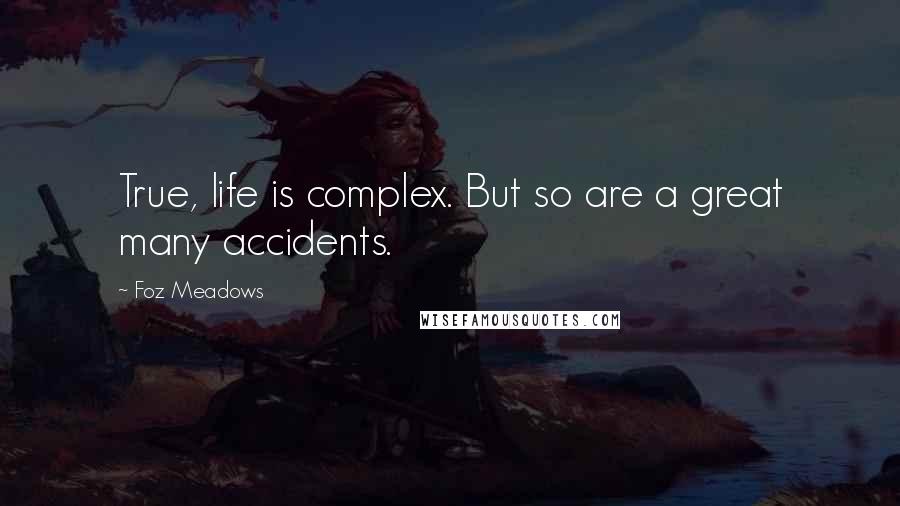 Foz Meadows quotes: True, life is complex. But so are a great many accidents.