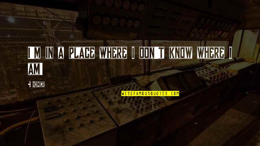 Fpay Yahoo Quotes By Homer: I'm in a place where I don't know