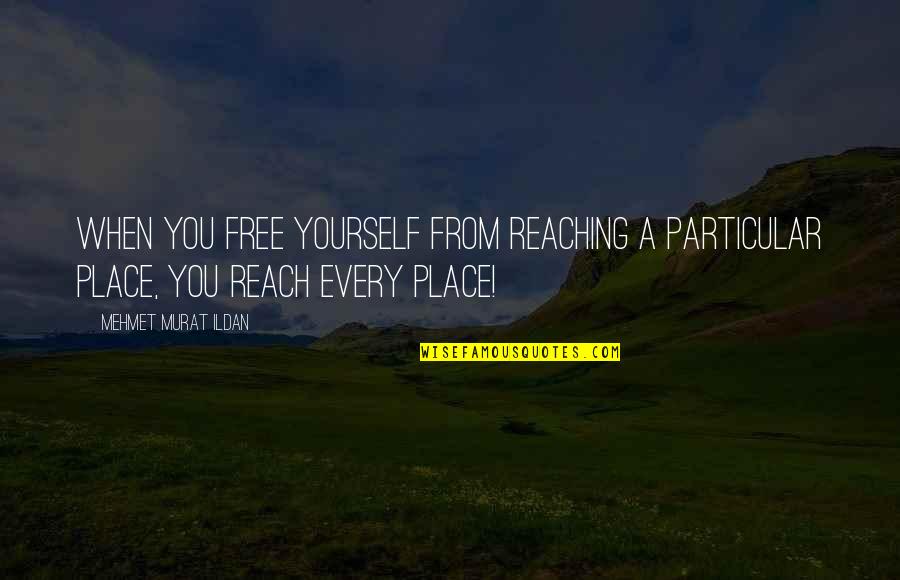 Fractionally Spaced Quotes By Mehmet Murat Ildan: When you free yourself from reaching a particular