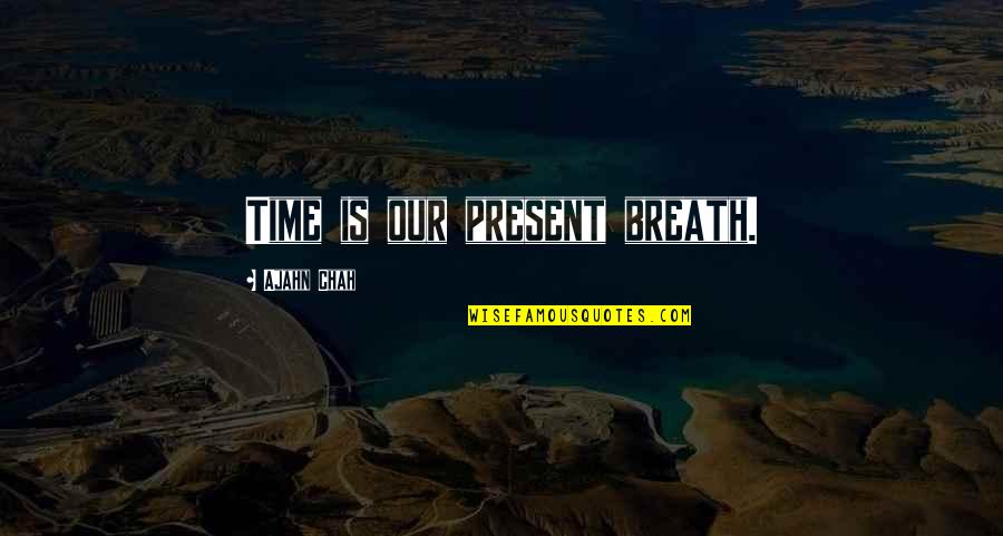 Fractured Dream Quotes By Ajahn Chah: Time is our present breath. Fractured Dream Quotes By Ajahn Chah: Time is our present breath.