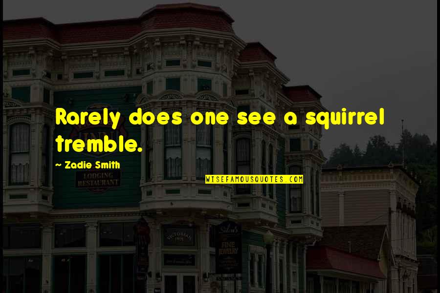 Fradinho Da Quotes By Zadie Smith: Rarely does one see a squirrel tremble. Fradinho Da Quotes By Zadie Smith: Rarely does one see a squirrel tremble.