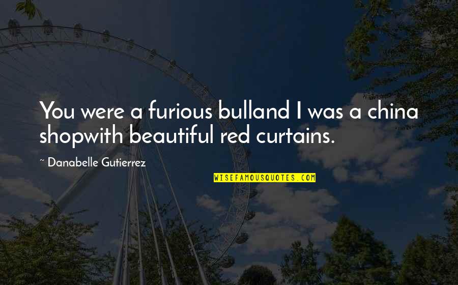 Fragile Love Quotes By Danabelle Gutierrez: You were a furious bulland I was a