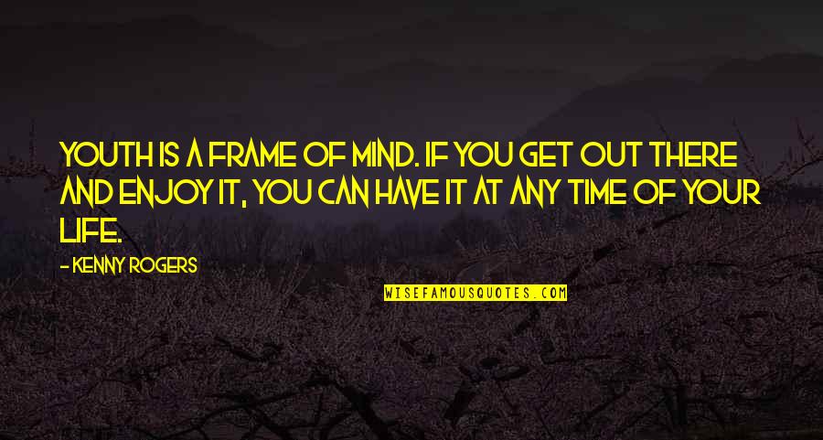 Frame Your Quotes By Kenny Rogers: Youth is a frame of mind. If you