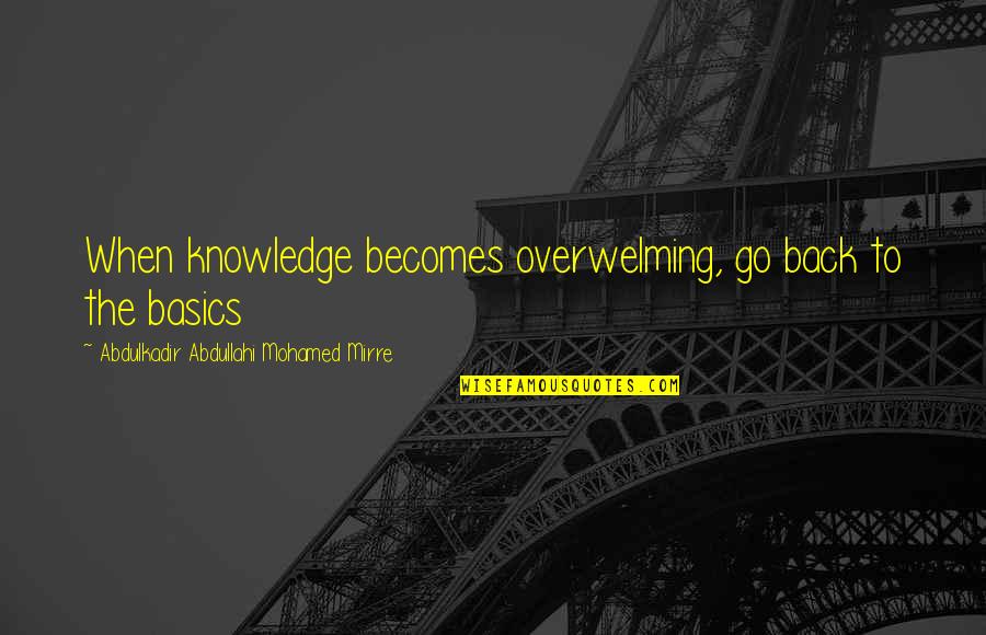 Frameable Faces Quotes By Abdulkadir Abdullahi Mohamed Mirre: When knowledge becomes overwelming, go back to the Frameable Faces Quotes By Abdulkadir Abdullahi Mohamed Mirre: When knowledge becomes overwelming, go back to the