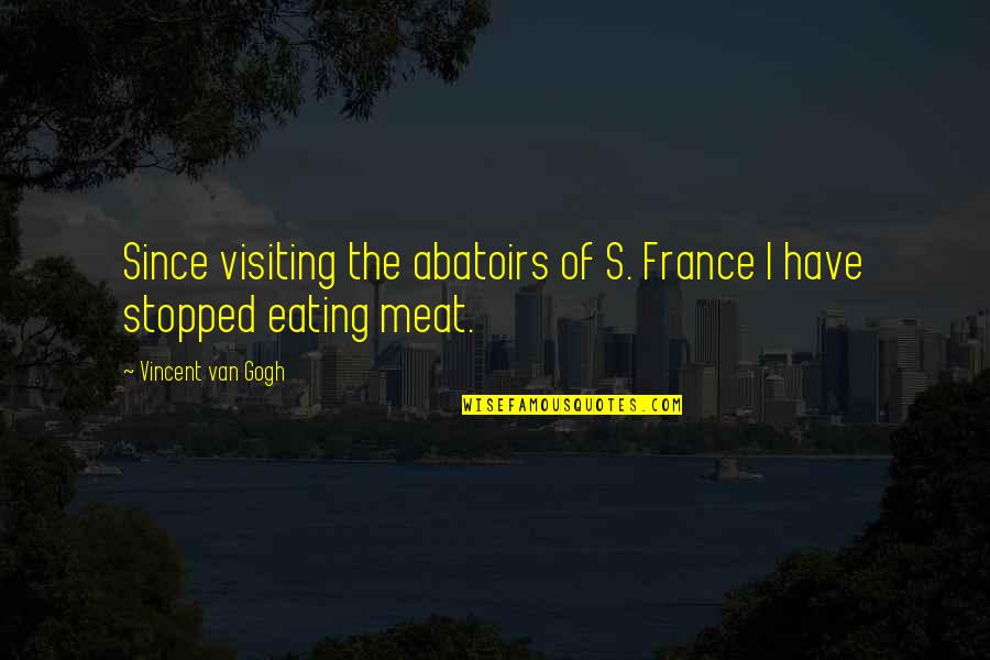 France Quotes By Vincent Van Gogh: Since visiting the abatoirs of S. France I