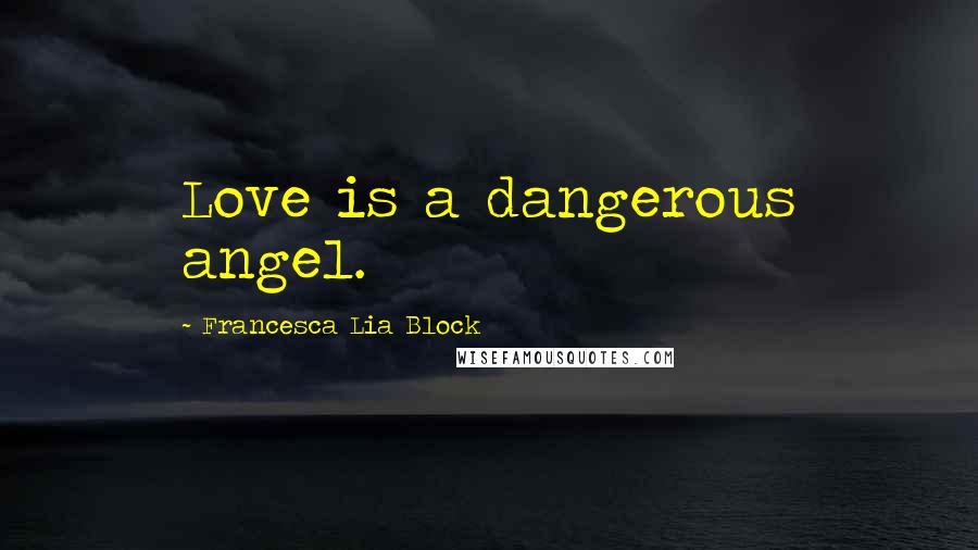 Francesca Lia Block quotes: Love is a dangerous angel.