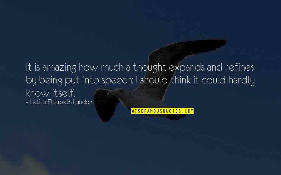 Franchisees Not Paying Quotes By Letitia Elizabeth Landon: It is amazing how much a thought expands