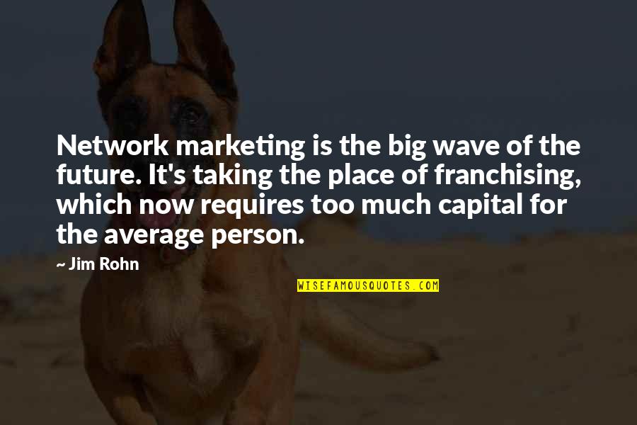 Franchising Quotes By Jim Rohn: Network marketing is the big wave of the