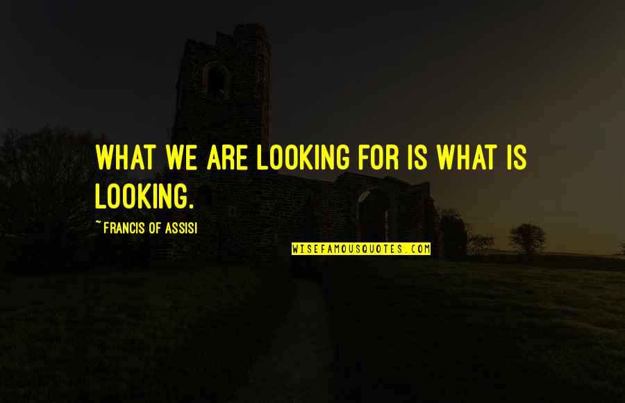 Francis D'assisi Quotes By Francis Of Assisi: What we are looking for is what is Francis D'assisi Quotes By Francis Of Assisi: What we are looking for is what is