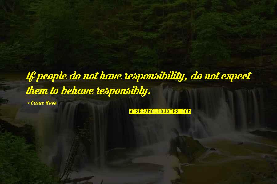 Francis De Asis Quotes By Carne Ross: If people do not have responsibility, do not