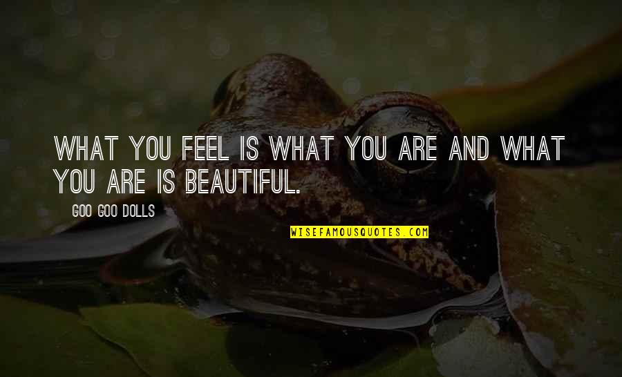 Francis Jourdain Quotes By Goo Goo Dolls: What you feel is what you are and
