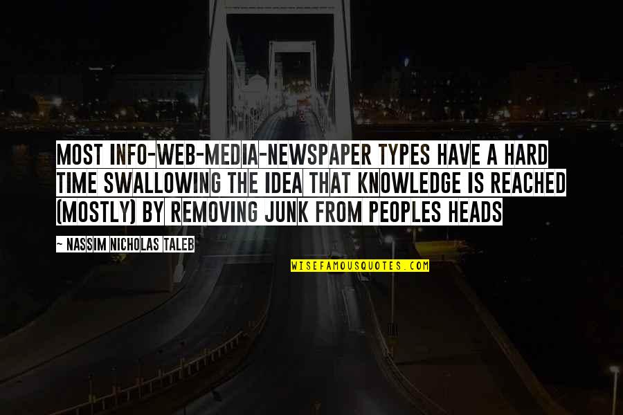 Francis Spufford Quotes By Nassim Nicholas Taleb: Most info-Web-media-newspaper types have a hard time swallowing Francis Spufford Quotes By Nassim Nicholas Taleb: Most info-Web-media-newspaper types have a hard time swallowing