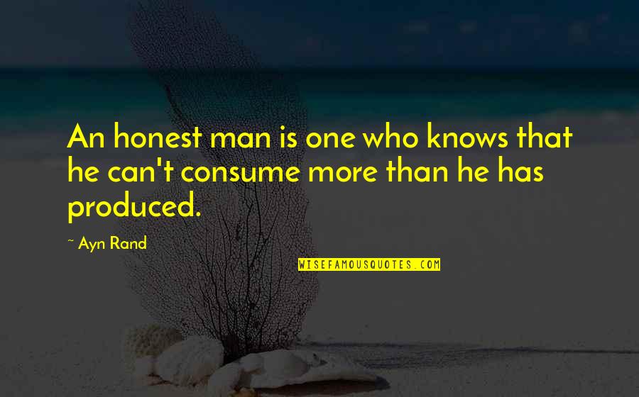 Francisco D'souza Quotes By Ayn Rand: An honest man is one who knows that