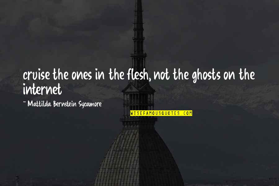 Francisco Ibanez Carrasco Quotes By Mattilda Bernstein Sycamore: cruise the ones in the flesh, not the Francisco Ibanez Carrasco Quotes By Mattilda Bernstein Sycamore: cruise the ones in the flesh, not the