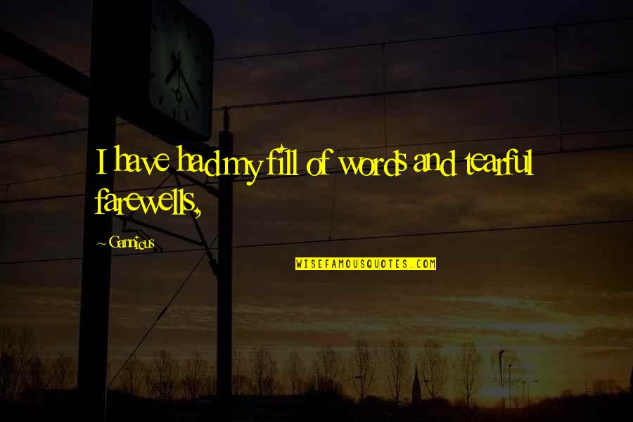 Franco Santoro Quotes By Gannicus: I have had my fill of words and