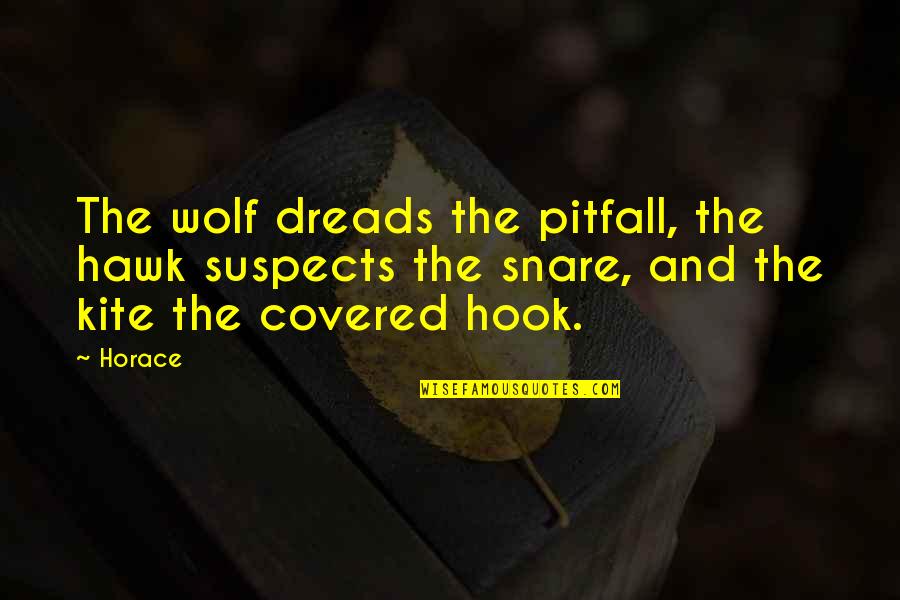 Francomac Quotes By Horace: The wolf dreads the pitfall, the hawk suspects