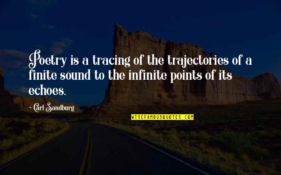 Francotiradores De La Quotes By Carl Sandburg: Poetry is a tracing of the trajectories of