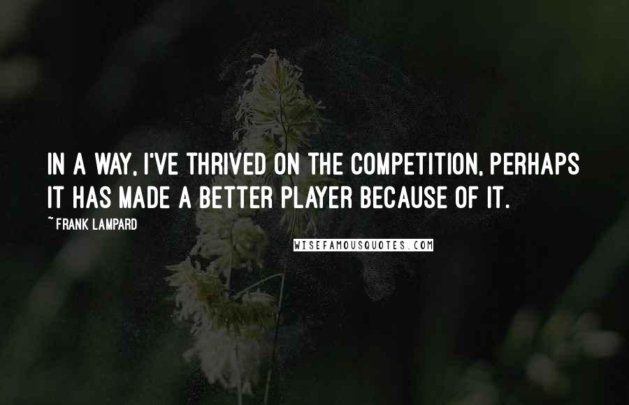 Frank Lampard quotes: In a way, I've thrived on the competition, perhaps it has made a better player because of it.