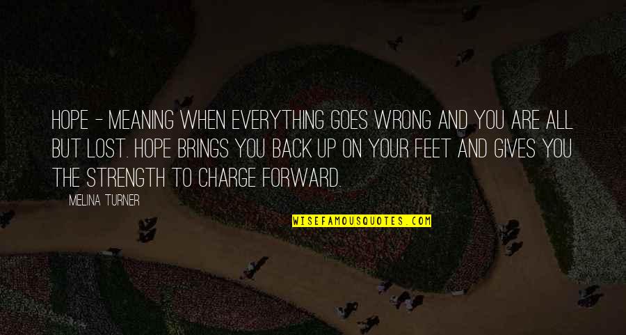 Frank Reynolds Its Always Sunny Quotes By Melina Turner: Hope - meaning when everything goes wrong and Frank Reynolds Its Always Sunny Quotes By Melina Turner: Hope - meaning when everything goes wrong and