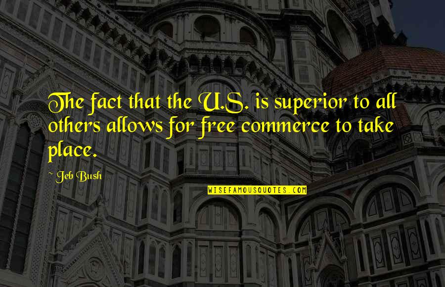 Frank Rizzo Quotes By Jeb Bush: The fact that the U.S. is superior to