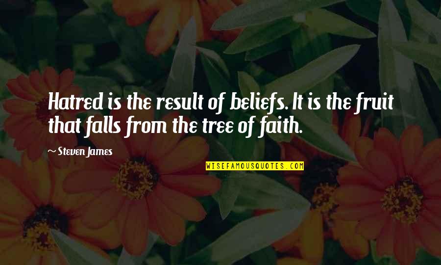 Frankandeileen Quotes By Steven James: Hatred is the result of beliefs. It is