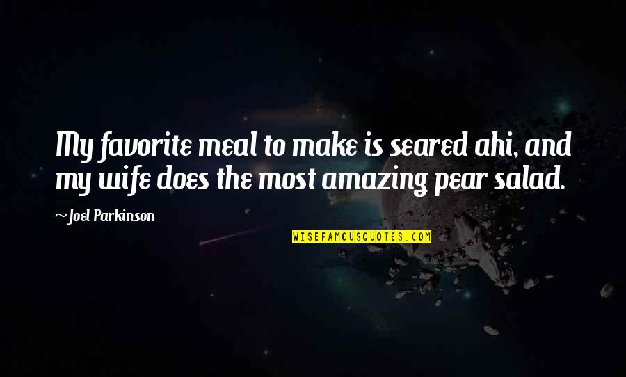 Frankenweenie Cast Quotes By Joel Parkinson: My favorite meal to make is seared ahi,