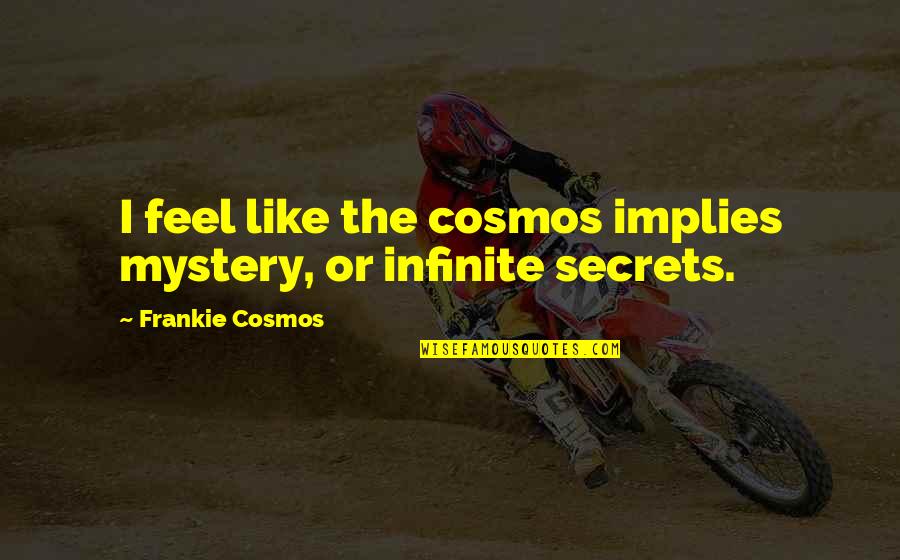 Frankie Cosmos Quotes By Frankie Cosmos: I feel like the cosmos implies mystery, or