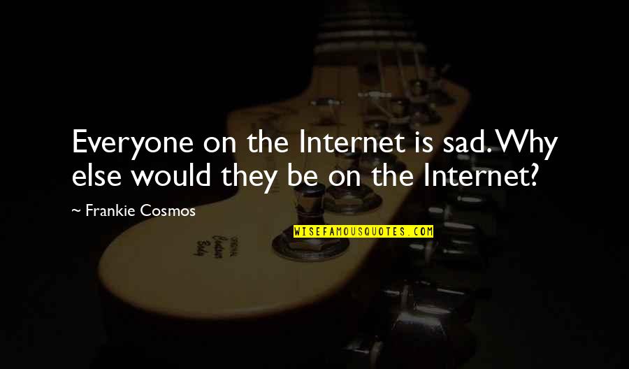 Frankie's Quotes By Frankie Cosmos: Everyone on the Internet is sad. Why else