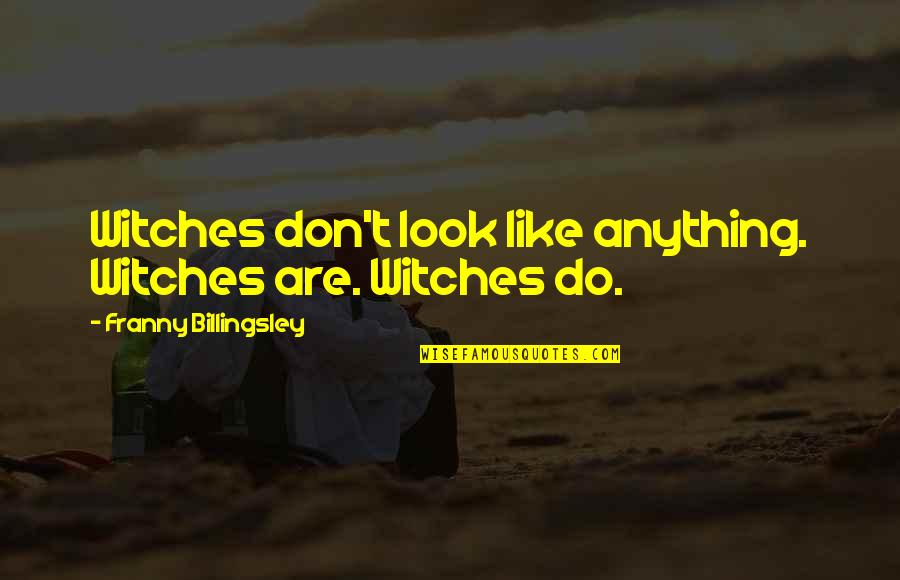 Franny's Quotes By Franny Billingsley: Witches don't look like anything. Witches are. Witches