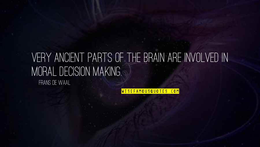 Frans De Waal Quotes By Frans De Waal: Very ancient parts of the brain are involved