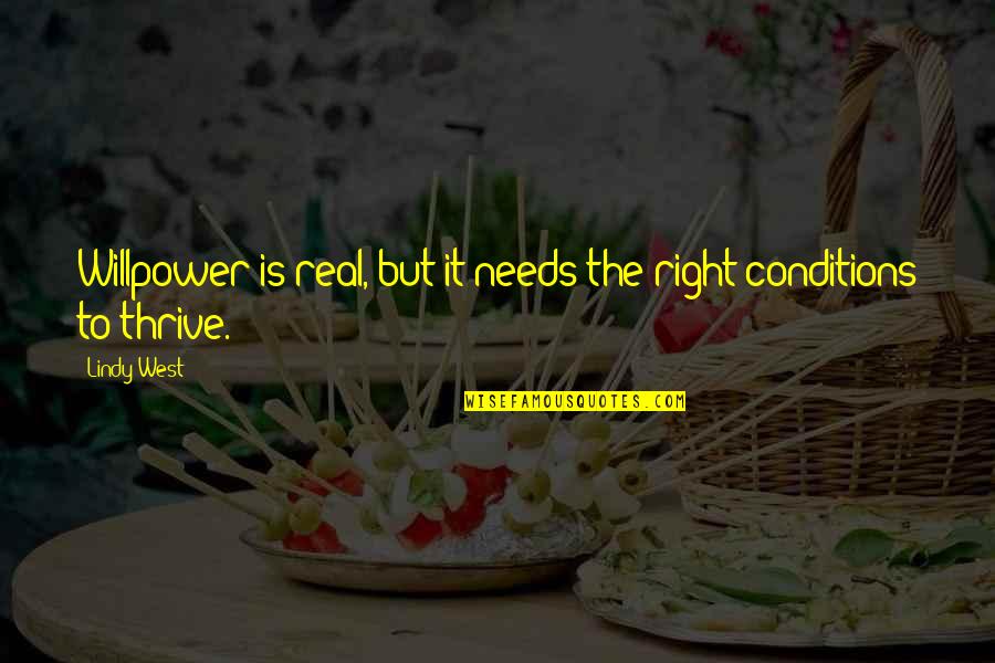 Fransje Rijks Quotes By Lindy West: Willpower is real, but it needs the right