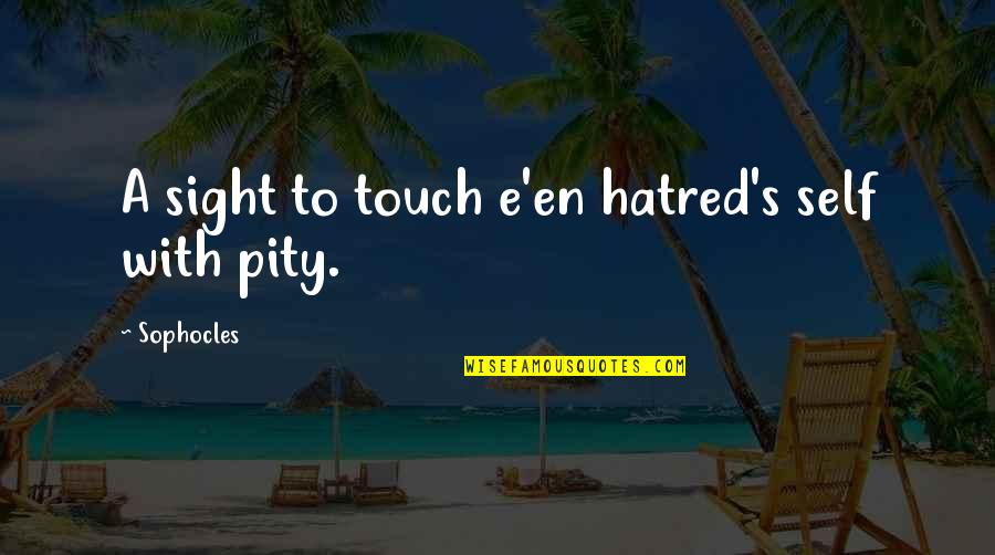 Frascatore Realty Quotes By Sophocles: A sight to touch e'en hatred's self with
