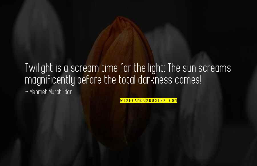 Frasco Profiles Quotes By Mehmet Murat Ildan: Twilight is a scream time for the light: