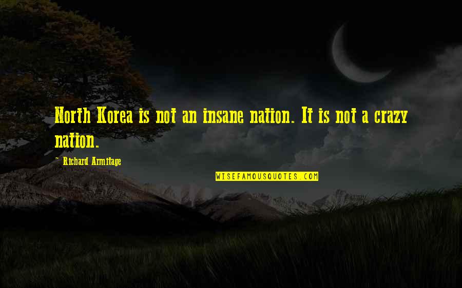 Frat Rush Quotes By Richard Armitage: North Korea is not an insane nation. It