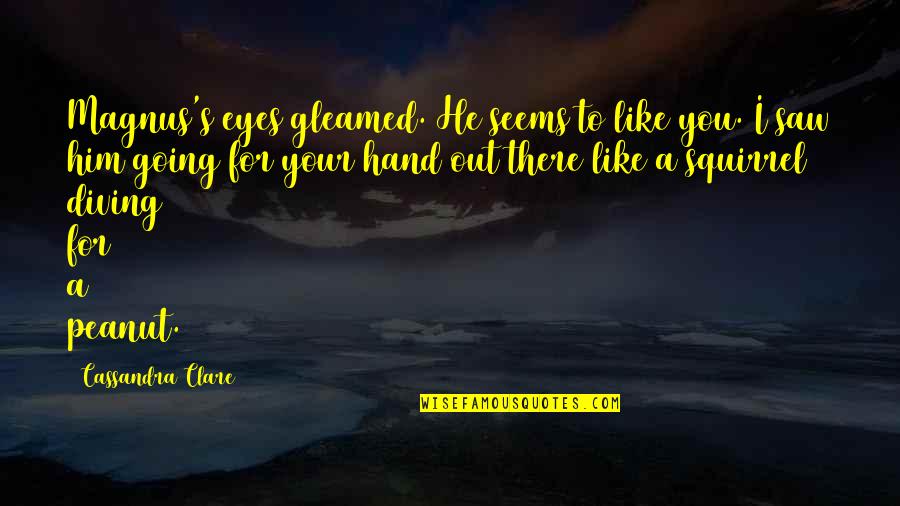 Fray Quotes By Cassandra Clare: Magnus's eyes gleamed. He seems to like you.