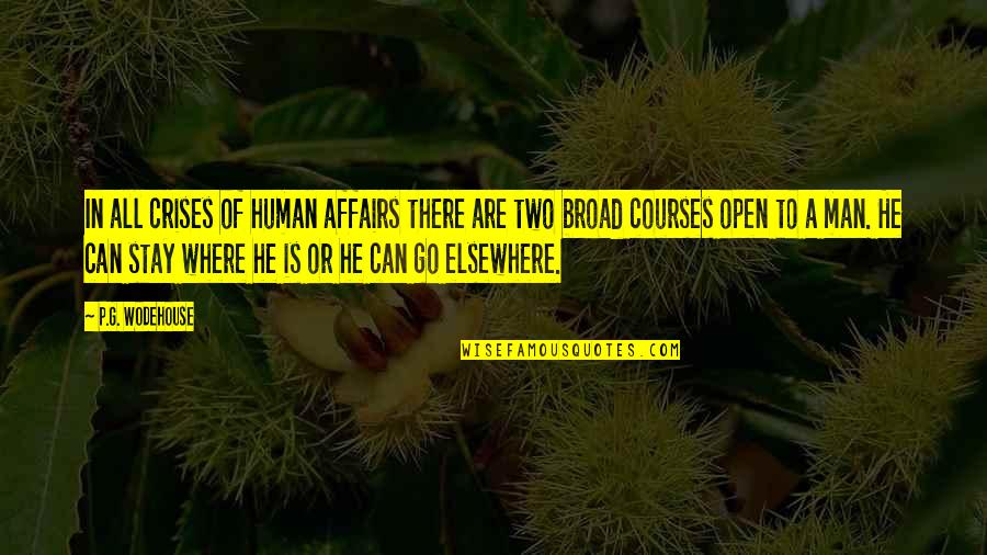 Fred Flintstone Quotes By P.G. Wodehouse: In all crises of human affairs there are Fred Flintstone Quotes By P.G. Wodehouse: In all crises of human affairs there are