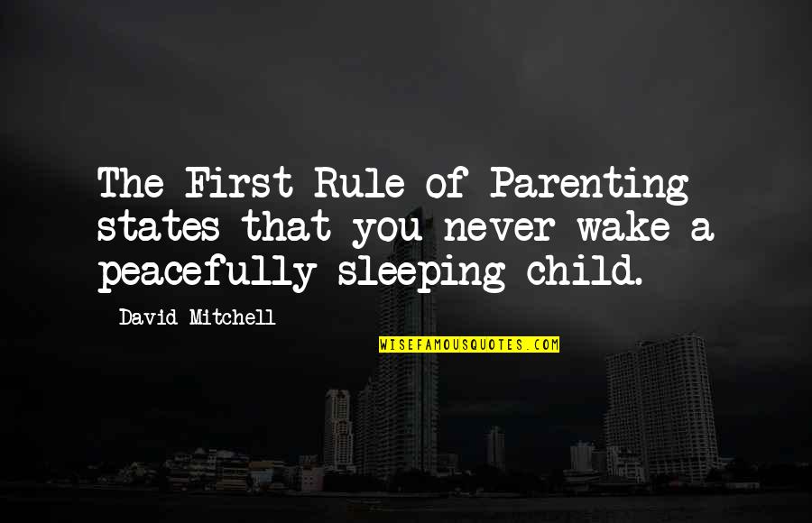 Fred Trueman Quotes By David Mitchell: The First Rule of Parenting states that you Fred Trueman Quotes By David Mitchell: The First Rule of Parenting states that you