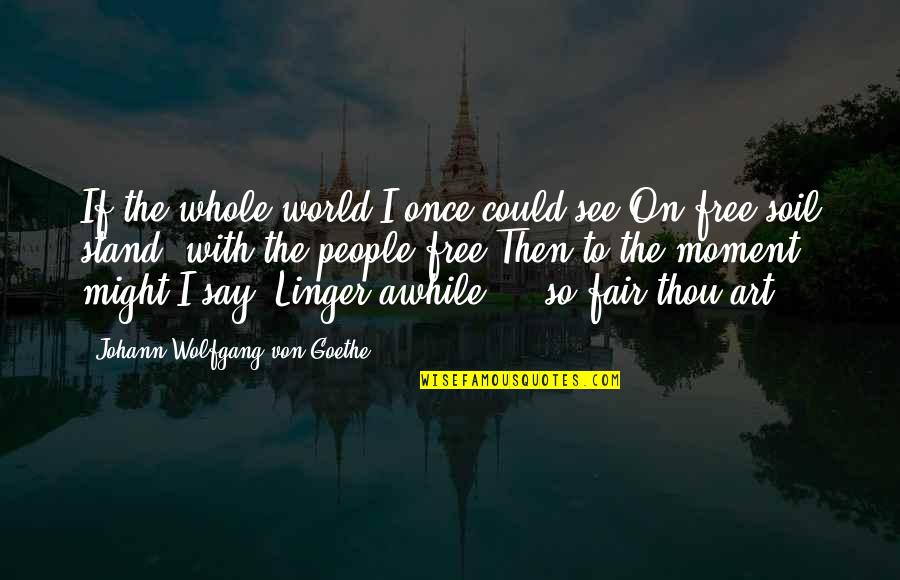 Free Art Quotes By Johann Wolfgang Von Goethe: If the whole world I once could see Free Art Quotes By Johann Wolfgang Von Goethe: If the whole world I once could see
