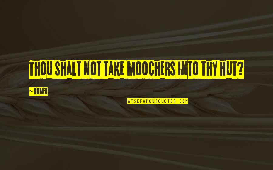 Free Clip Art Quotes By Homer: Thou shalt not take moochers into thy hut?