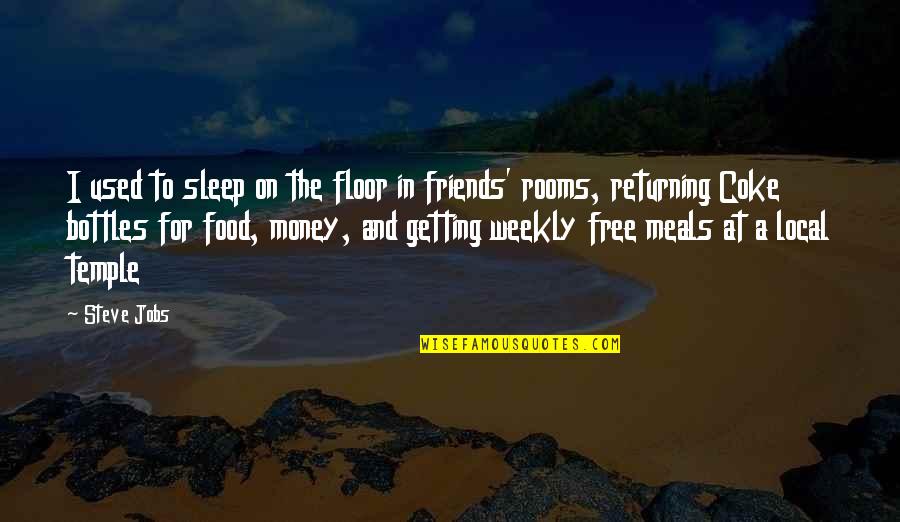 Free Floor Quotes By Steve Jobs: I used to sleep on the floor in