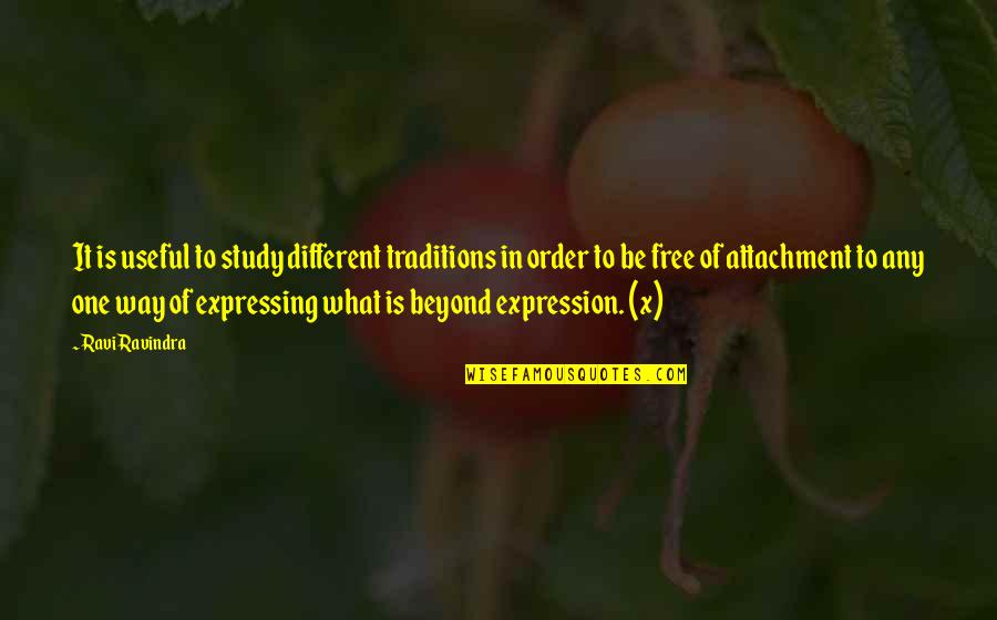 Free From Attachment Quotes By Ravi Ravindra: It is useful to study different traditions in Free From Attachment Quotes By Ravi Ravindra: It is useful to study different traditions in
