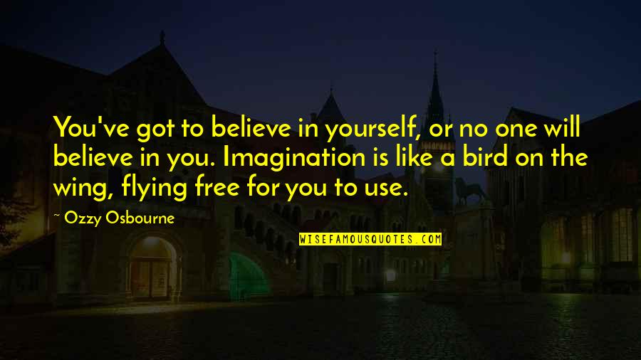 Free Like Bird Quotes By Ozzy Osbourne: You've got to believe in yourself, or no Free Like Bird Quotes By Ozzy Osbourne: You've got to believe in yourself, or no